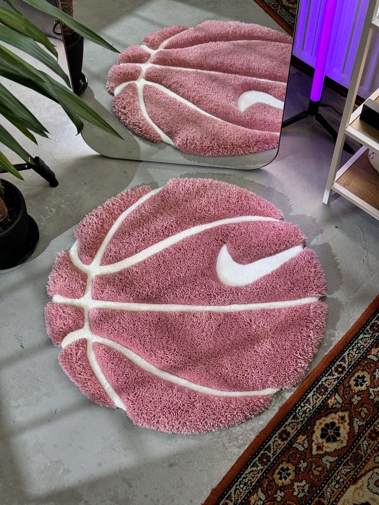 Pink Nike Basketball Rug mat